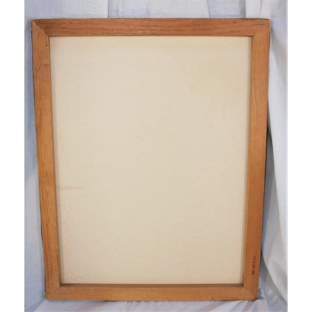 Vintage Oil Painting of a Woman Sitting by Catalina Garate For Sale - Image 4 of 6