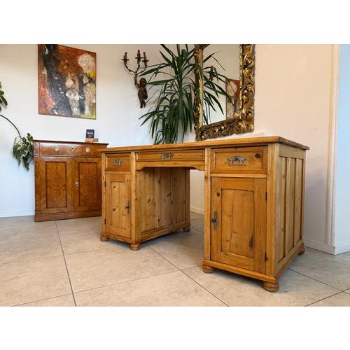 Art Nouveau Rustic Desk in Natural Wood, 1890s For Sale - Image 18 of 18