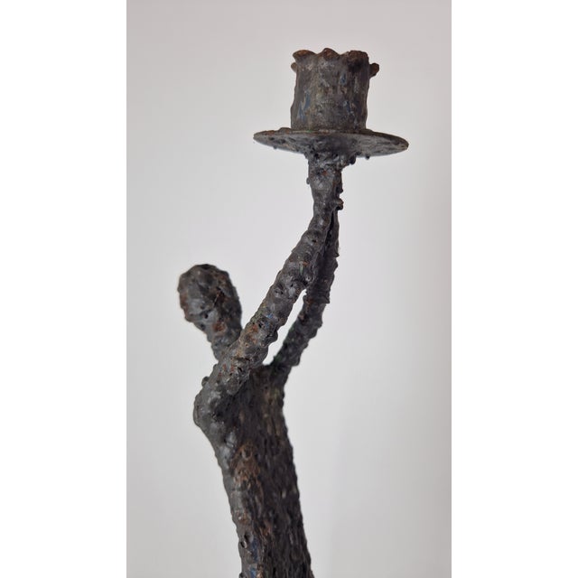 1970s Iron and Bronze Candlestick by Alberto Giacometti, 1970s For Sale - Image 5 of 14