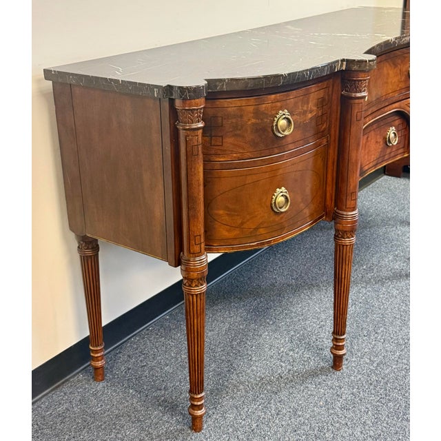 2000 - 2009 Drexel Heritage Serpentine Inlaid Sideboard For Sale - Image 5 of 12
