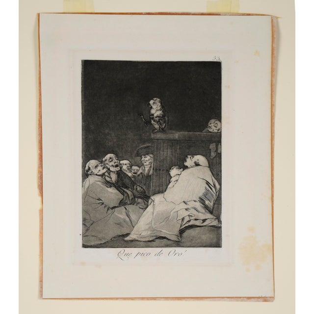 Black "Que Pico De Oro" (What a Golden Beak) by Francisco Goya For Sale - Image 8 of 8