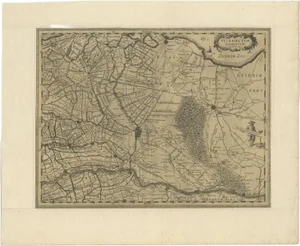 Antique Map of Utrecht in the Netherlands by Blaeu, 1645