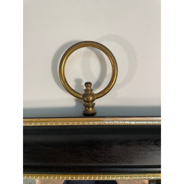 Black 1960s Mid Century Modern Turner "Fashion Plate" Black Wall Mirror For Sale - Image 8 of 18