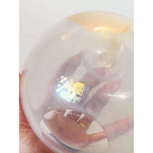 Glass 1960s Enormous Livio Seguso Murano Gold-Accented Large Apple Blown Glass Sculpture, Signed For Sale - Image 7 of 7