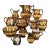 19th Century Antique English Copper Lustreware Collection- 12 Piece Set For Sale