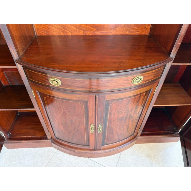 Original Art Nouveau Glass-fronted Bookcase/Library. Dimensions: Overall height x width x depth 200 x 190 x 50 cm....