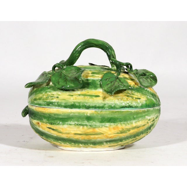 Meissen Porcelain 18th Century Tromp l'Oeil Tureen in the Form of a Melon For Sale - Image 12 of 16