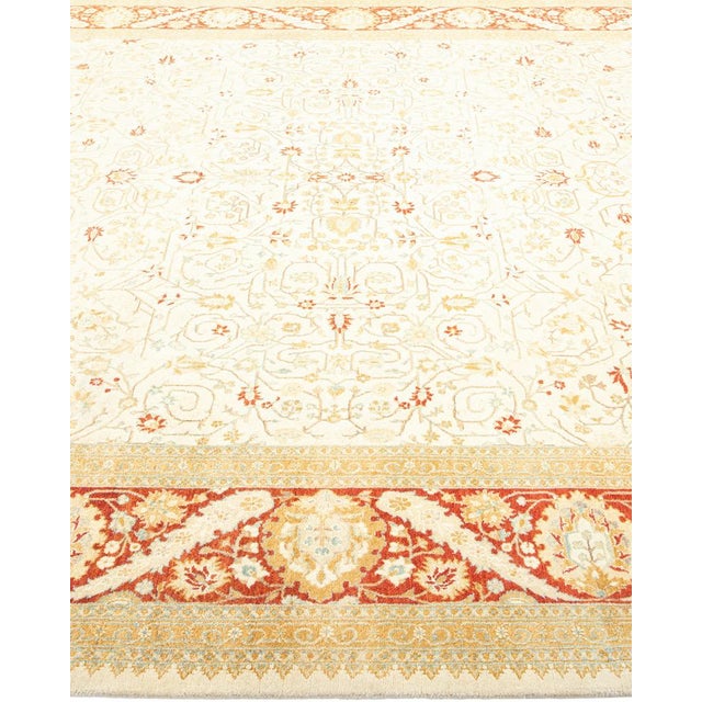 Mogul Collection Hand-Knotted Area Rug - Ivory 8' 1" x 10' 0" For Sale - Image 4 of 9