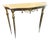 1950s Mid-Century Modern Yellow Marble and Brass Italian Console For Sale