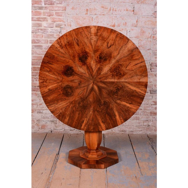 Brown Biedermeier Walnut Dining Table from Josef Danhauser, Austria, 1820s For Sale - Image 8 of 18