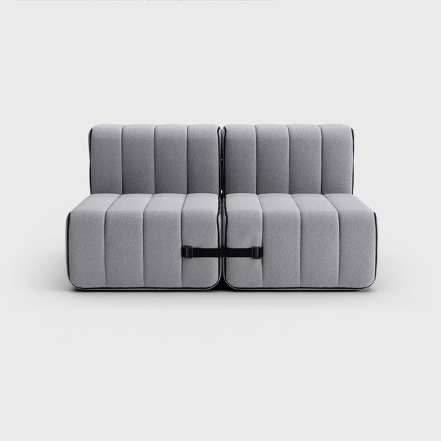 2-Seater Modular Sofa in Jet Fabric by Ambivalenz, Set of 4 For Sale - Image 17 of 18