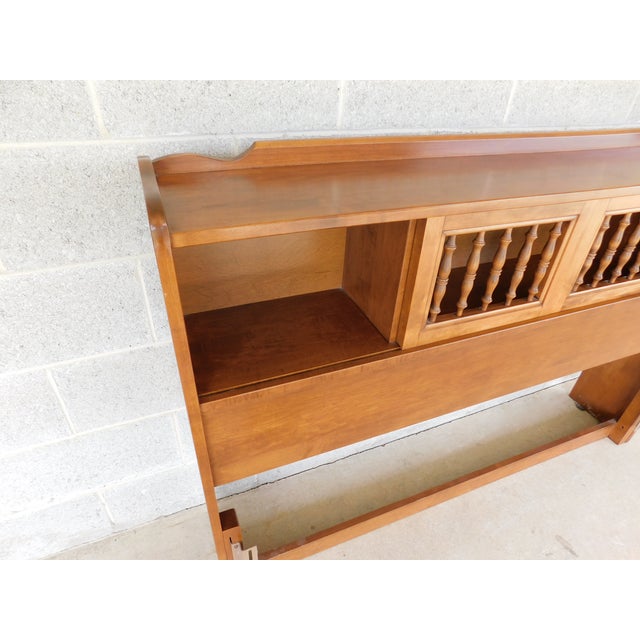 Ethan Allen Heirloom Nutmeg Full Size Maple Bookshelf Headboard For Sale In Philadelphia - Image 6 of 9