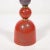 Mid-Century Hand-Blown Coral Red & Lilac Murano Glass Stacked Ball Table Lamps For Sale - Image 11 of 12