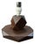 Antique Arts and Crafts Oak Table Lamp from Heals of London, 1920s For Sale