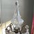 Glass 1920s Beautiful 5-arm French Girandole crystal candelabra with purple accents // table chandelier // brass and crystal candle holder // amethyst For Sale - Image 7 of 12