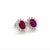 Natural Ruby Diamond Earrings 14k Gold 4.04 TCW Certified For Sale - Image 4 of 11
