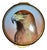 VTg. Ashley Enamel's Trinket Box Hand Painted Kestrel Hawk Bird of Prey Blue For Sale