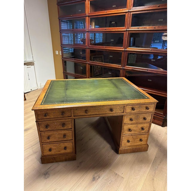 Antique Partners Desk, 1890s For Sale - Image 14 of 14