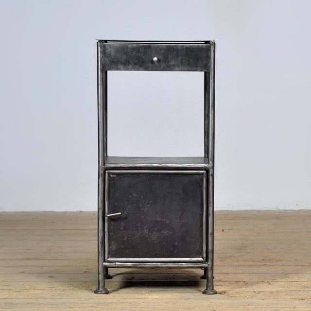 Vintage Iron Nightstand, 1920 For Sale - Image 9 of 11