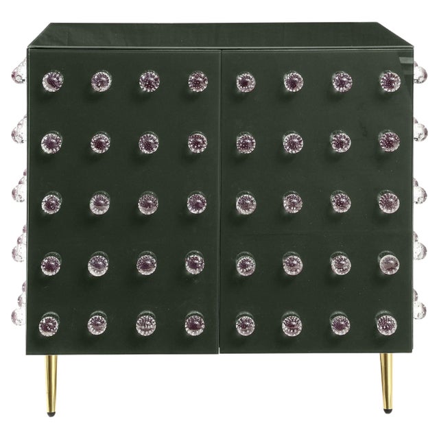 Not Yet Made - Made To Order Green Bathroom Cabinet in Murano Glass from Justfurnituress SRL For Sale - Image 5 of 5