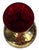 Ruby Red Murano Tre Fuochi 24k Gold Floral Ruby Art Glass Vase For Sale - Image 8 of 16