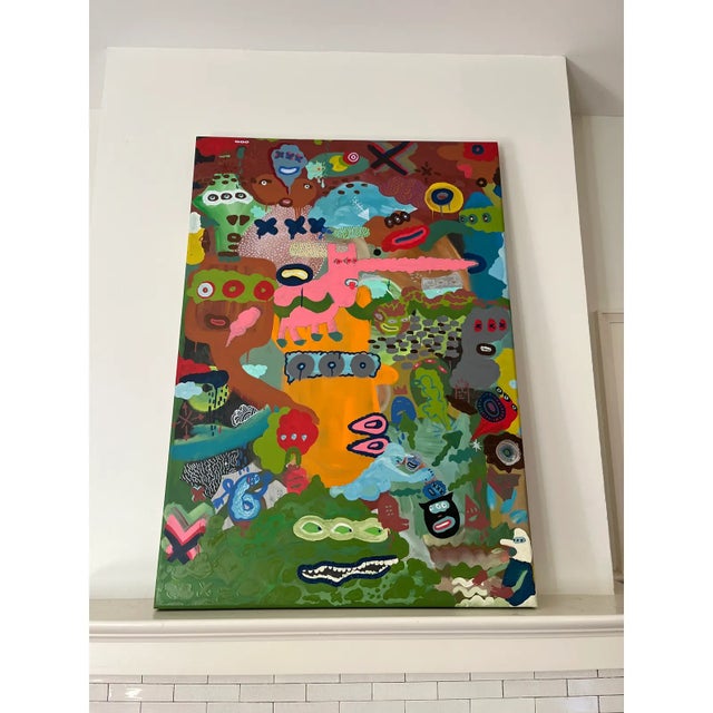 Jean Michel Basquiat Contemporary Graffiti Pop Art Painting by Hungarian Artist Buda Kovacs Tomas For Sale - Image 4 of 10