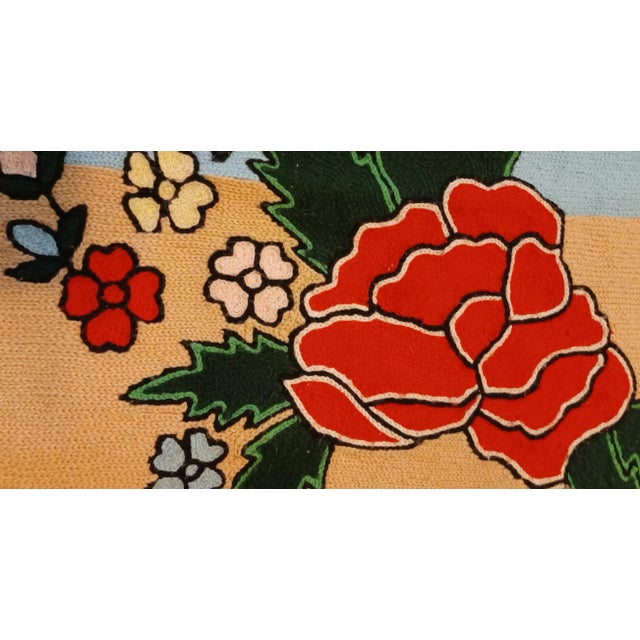 Mid-Century Modern Vintage Crewel Art For Sale - Image 3 of 8