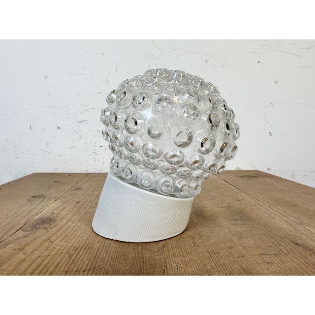 Vintage White Porcelain Wall Light, 1970s For Sale - Image 4 of 12