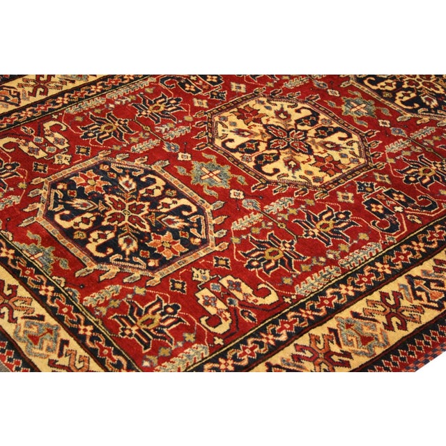 1980s Vintage Southwestern Super Kazak Clyde Red Wool Rug - 4'3'' X 5'8'' For Sale In New York - Image 6 of 10