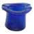 Cobalt Blue Frosted Glass Top Hat Toothpick Holder Ash Tray For Sale