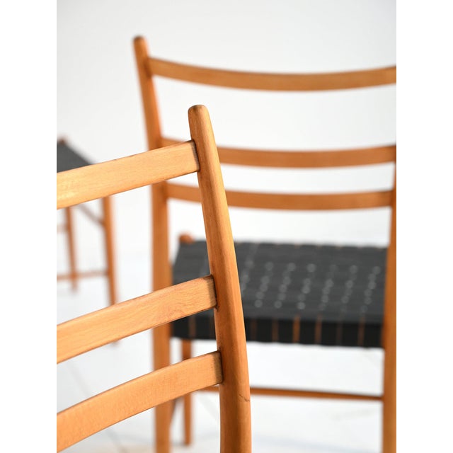 Black Chairs by Yngve Ekström for Gemla Möbler, 1960s, Set of 6 For Sale - Image 8 of 13