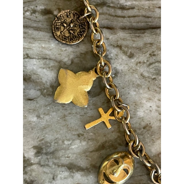 Vintage World Traveler Charm Necklace For Sale - Image 9 of 11