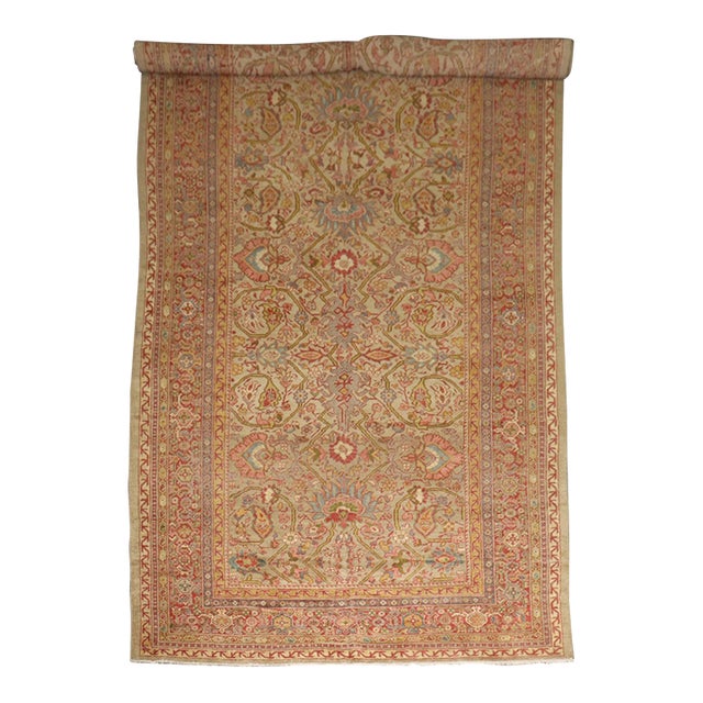 Large Antique Mahal Rug - 8'4" x 16'3" For Sale