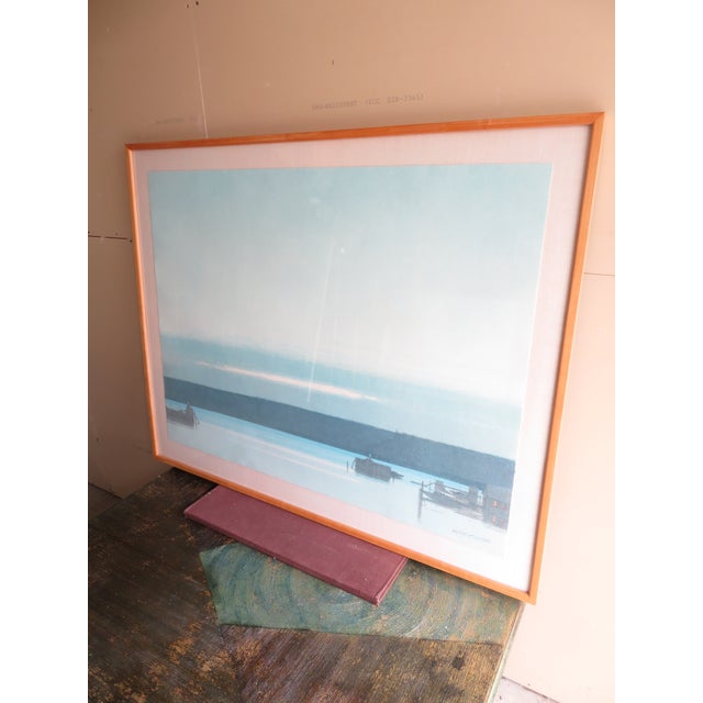 Mid-Century Modern Russell Chatham "Harbor at Evening" 1988 ~ 48/275 ~ Signed Lithograph Art ~ Framed & Matted Landscape Limited Print For Sale - Image 3 of 15