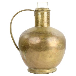 Vintage Golden Vase in Brass For Sale