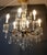 French Crystal 6-Arm Chandelier in Brass, 1920 For Sale - Image 6 of 9