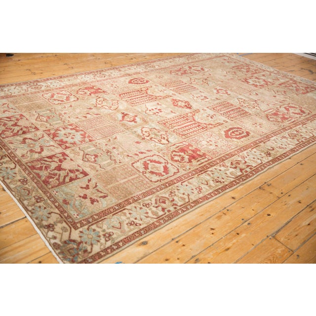Sand Vintage Distressed Baktiari Carpet - 7'2" x 11'5" For Sale - Image 8 of 12