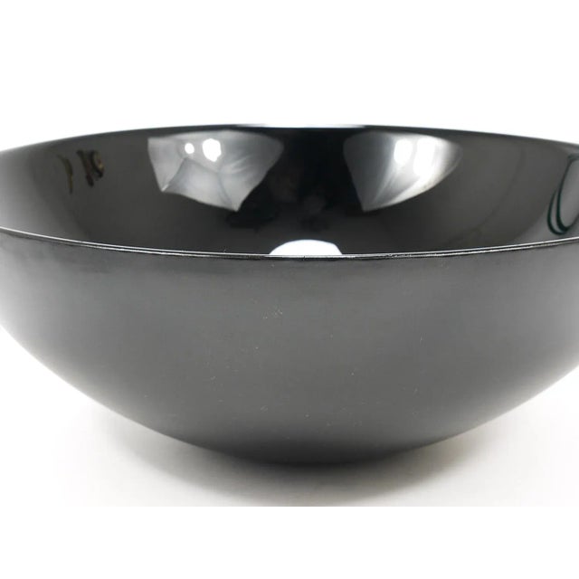 Black Large Black Centerpiece Glass Bowl from Riedel X Mesa, Italy, 1980s For Sale - Image 8 of 13