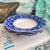 Beautiful set of antique Flow Blue soup bowls can be used as dinnerware or an instant plate wall. The bowls in the "Grace"...