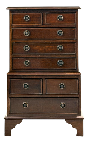 Small Vintage English Mahogany Chest of Drawers