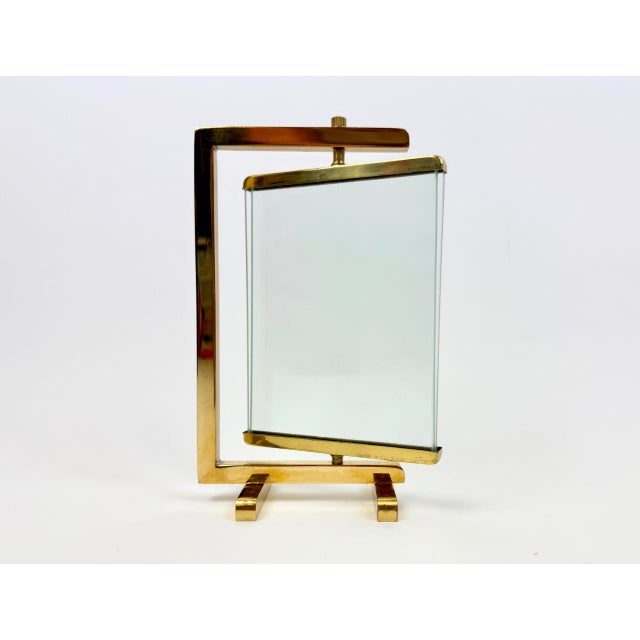 1960s Vintage Polished Brass Picture Frame, 1970s For Sale - Image 5 of 10