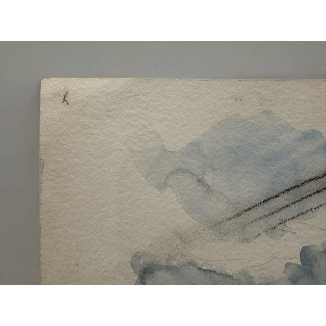Henry Emil Salloch Original Watercolor on Paper Industrial Townscape. Black Hawk, Co. 1958. For Sale - Image 4 of 7