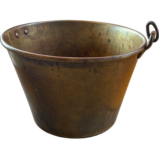 Antique Brass Hearth Cauldron With Bail Handle (Likely 19th/Early 20th Century.) For Sale In Fayetteville, AR - Image 6 of 10