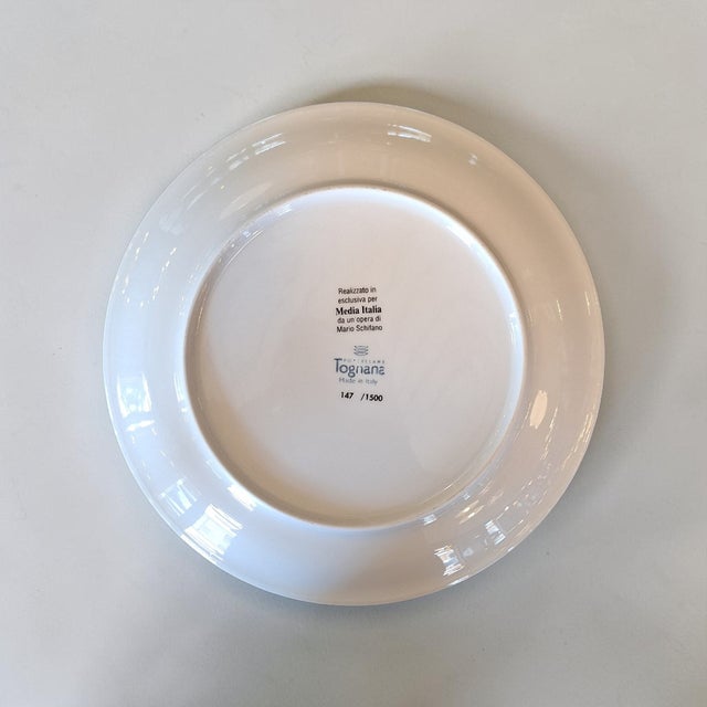 Porcelain Plate by Mario Schifano Produced by Media Italia for Tognana, Italy, 1990s For Sale - Image 4 of 5