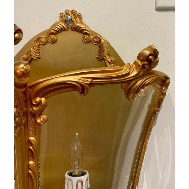 Italian Italian Brass Finished Bronze Pocket Lantern Wall Sconces For Sale - Image 3 of 5