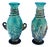 Green and Black Murano Glass Vases by C. Zeta, Italy, 1970s, Set of 2 For Sale