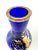 Vintage 1920's Hand-Painted Cobalt Blue Czech Glass Vase With Gold Detailing For Sale - Image 4 of 9