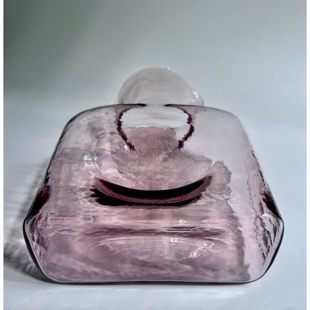 1950s Blenko Orchid Double Spout Water Bottle For Sale - Image 10 of 17