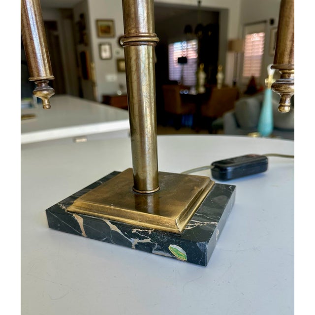 Brass French Directoire Style Bouillotte Tole Table Lamp For Sale - Image 15 of 16