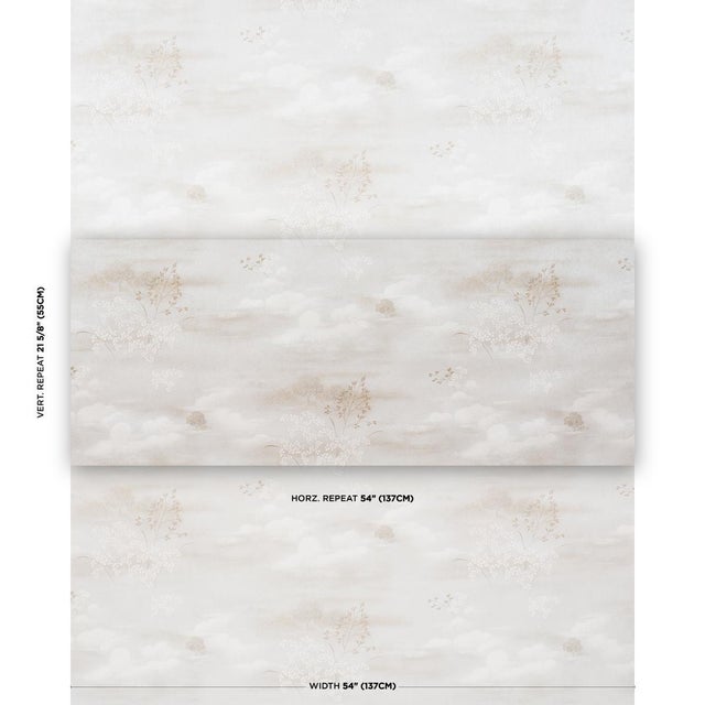 An enchanting landscape printed on a lustrous mica ground, Calm Skies is an exquisite wallpaper with a soft, hand-painted...
